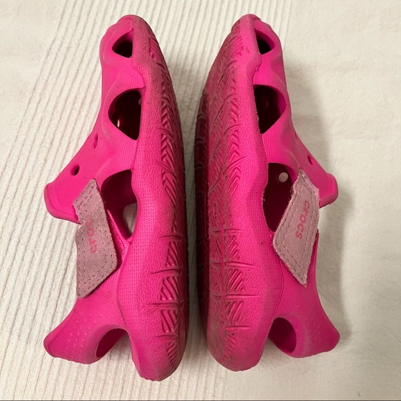 Crocs Swiftwater Wave 204021-676 Pink Clogs, size child toddler youth girls 12 - Picture 3 of 6